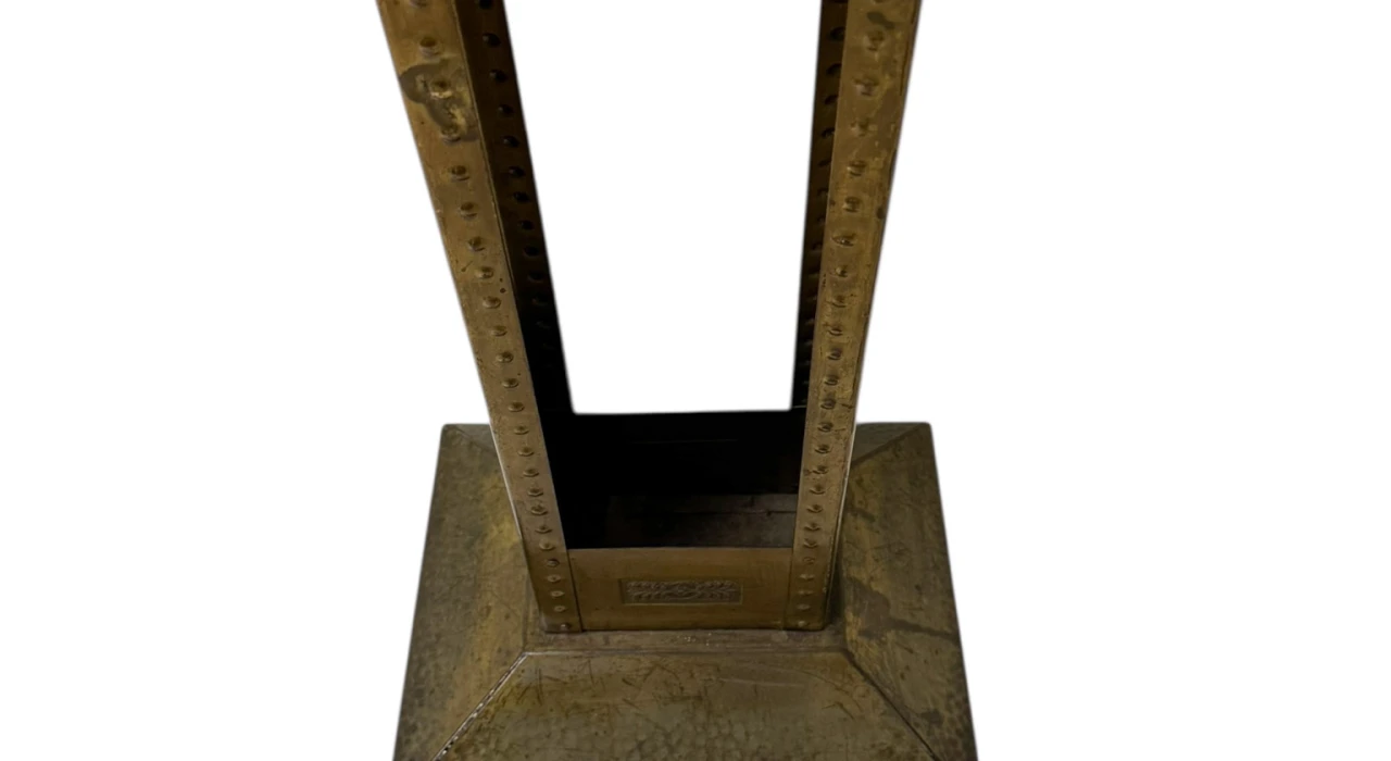 Vienna Secession Patinated Brass Magazine Rack, 1900s
